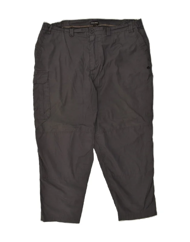 Minimalist Fashion VINTAGE Mens Tapered Cargo Trousers W42 L28  Grey Polyester