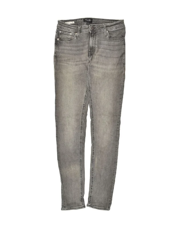 Comfortable Sneakers JACK & JONES Mens Liam Skinny Jeans W31 L324 Grey Cotton