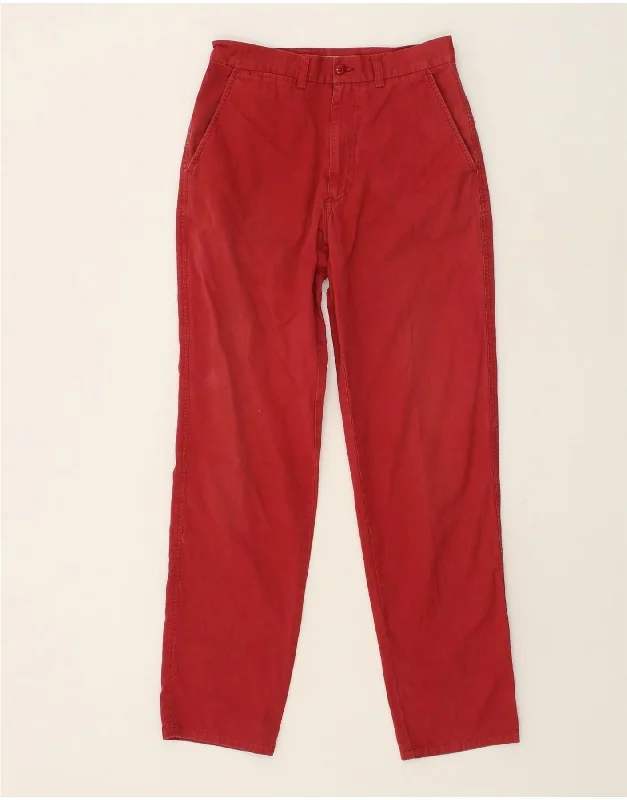 Streetwear Fashion AVIREX Mens Tapered Chino Trousers W28 L30  Red Cotton
