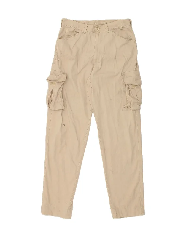 Smart Casual STUDIO Mens Slim Cargo Trousers W30 L32  Beige