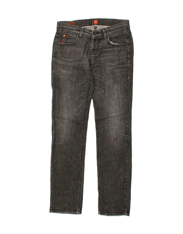 Winter Boots HUGO BOSS Mens Marie Slim Jeans W28 L34 Grey Cotton