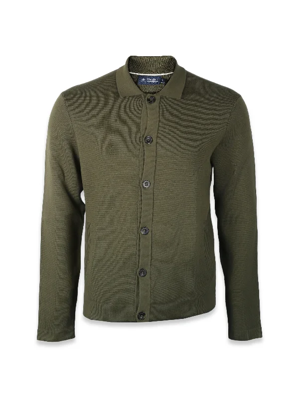 Business Attire Hackett Mens L/S Cotton Cardigan HM702819
