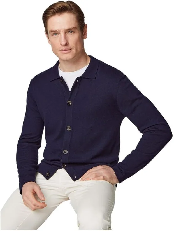 Athletic Wear Hackett Mens L/S Merino Cardigan HM702838