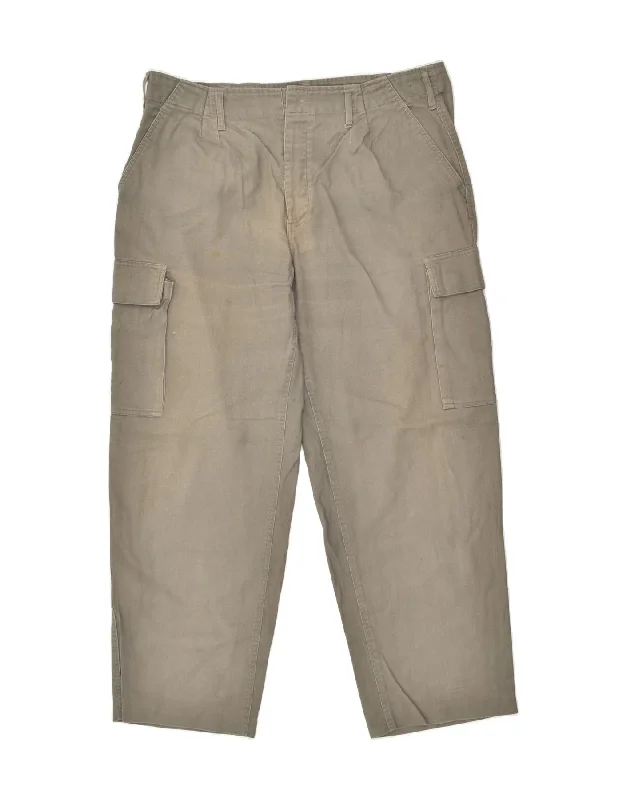 Formal Wear VINTAGE Mens Tapered Cargo Trousers W38 L29 Grey