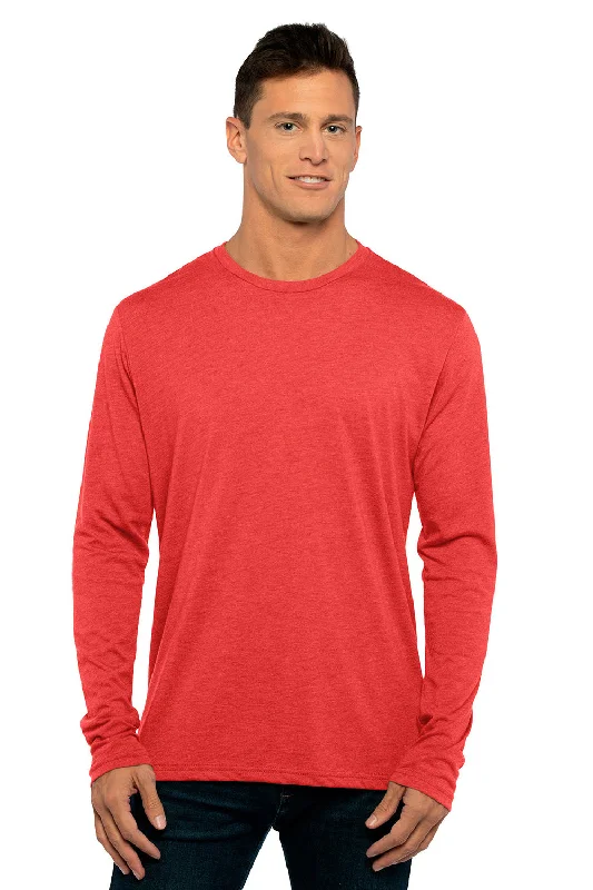 Sporty Blazers Next Level Mens Jersey Long Sleeve Crewneck T-Shirt - Vintage Red