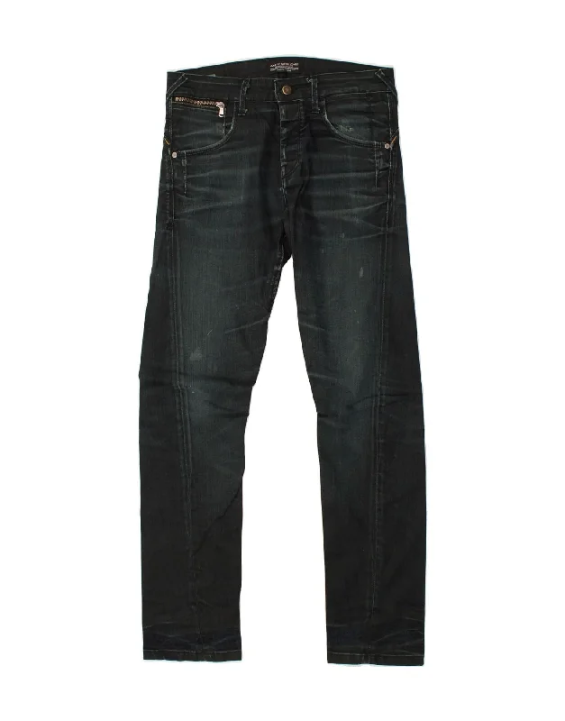 High-neck Sweaters JACK & JONES Mens Straight Jeans W32 L31 Navy Blue Cotton