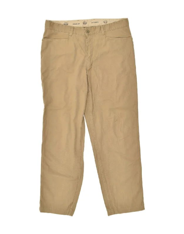 Slim Trousers DOCKERS Mens Straight Casual Trousers W36 L32  Beige Cotton