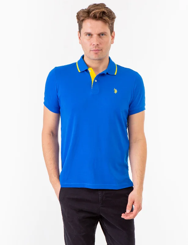 Sporty Jackets SLIM FIT STRETCH PIQUE SOLID POLO SHIRT