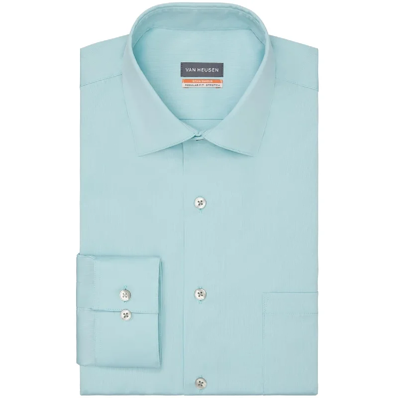 Statement Jackets Van Heusen Mens Button-Down Regular Fit Dress Shirt