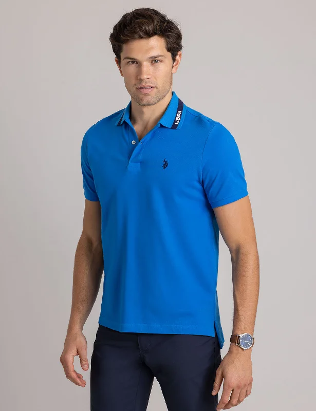 Slim-fit Jeans PIQUE POLO SHIRT WITH TIPPED COLLAR
