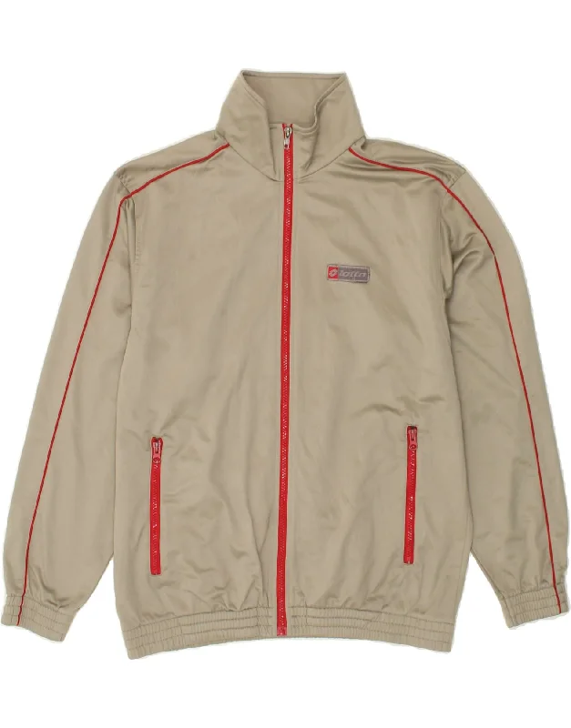 LOTTO Mens Tracksuit Top Jacket Large Grey Polyester