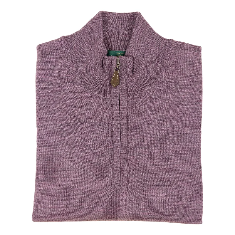 Slim Trousers Barton Merino Wool Quarter Zip Sweater