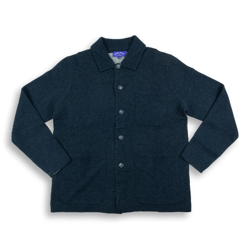 Cargo Shorts Full Button Cashmere and Wool Blend Sweater Jacket