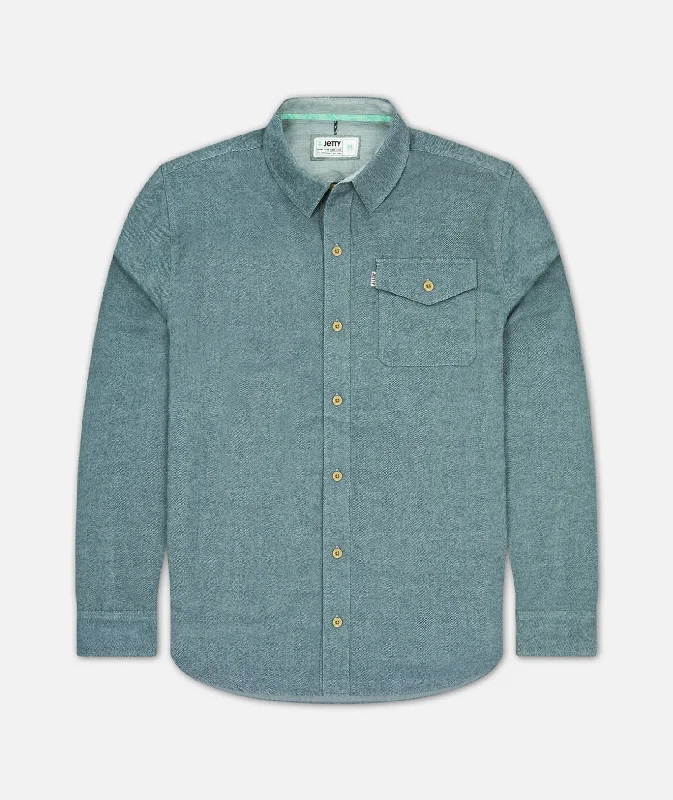 The Essex Oyster Twill Shirt - Heather Grey