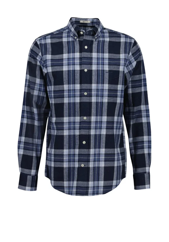 Gant Tartan Check Shirt, Evening Blue