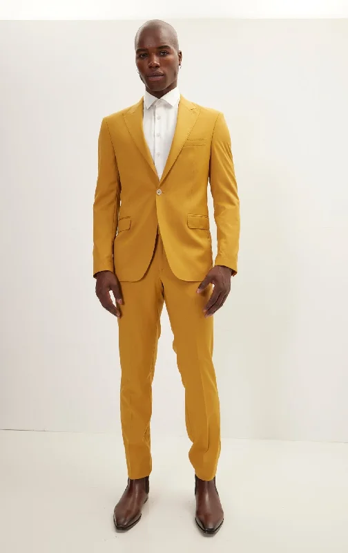 Vitale Super 110S Merino Wool Single Breasted Suit - Citrus