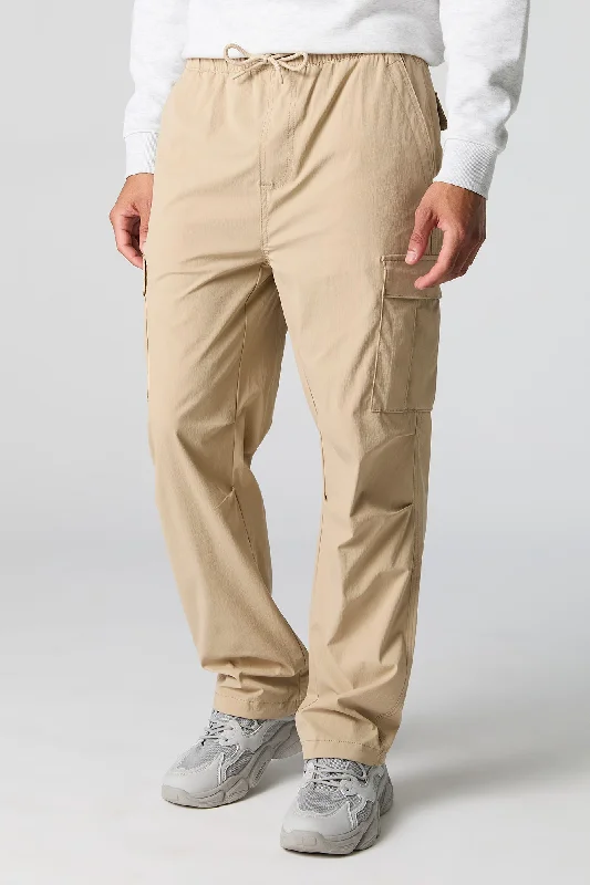 Nylon Straight Leg Cargo Pant