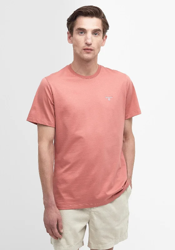 Barbour Men’s Essential Sports T-Shirt, Pink Clay