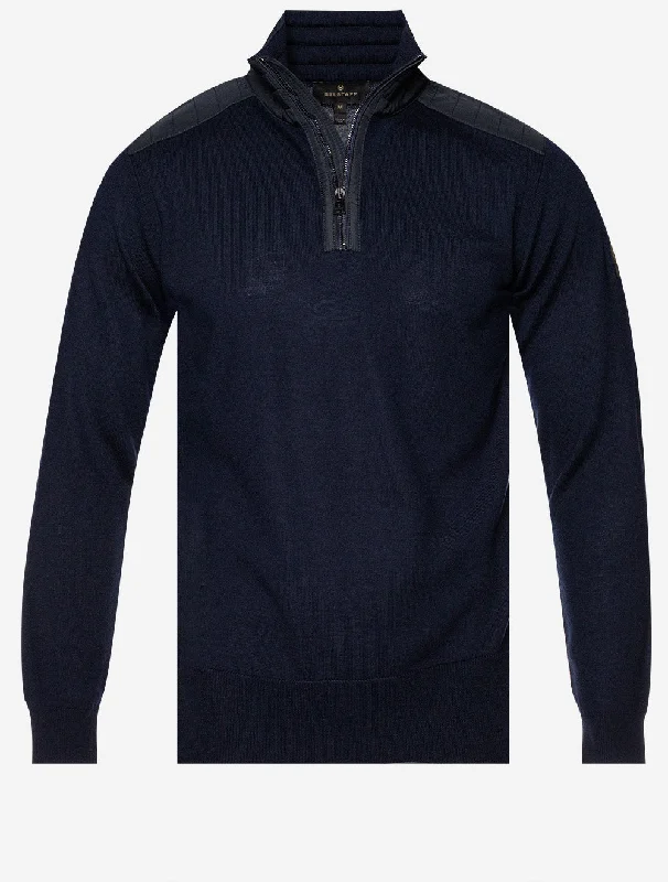 Kilmington Quarter Zip Jumper Washed Navy