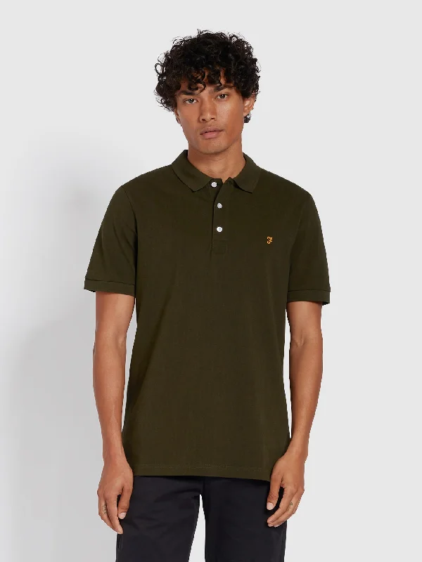 Blanes Organic Cotton Polo Shirt In Evergreen