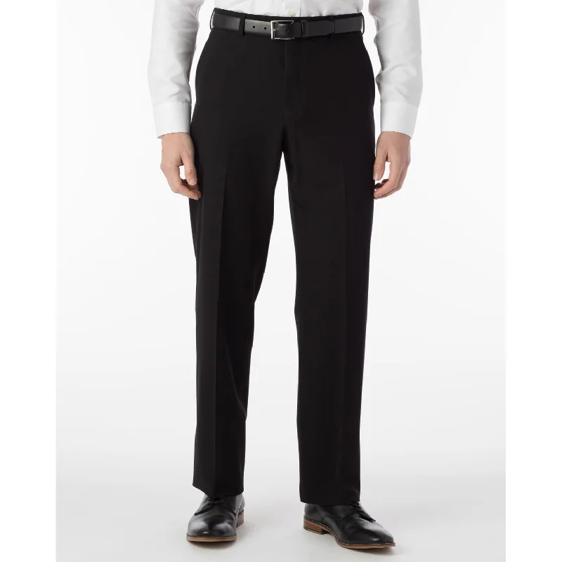 Comfort-EZE Commuter Bi-Stretch Gabardine Trouser in Black, Size 36 (Dunhill Traditional Fit) by Ballin