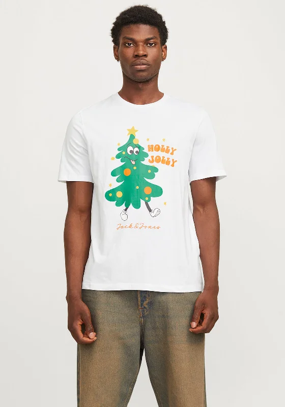 Jack & Jones Christmas Jolly T-Shirt, White