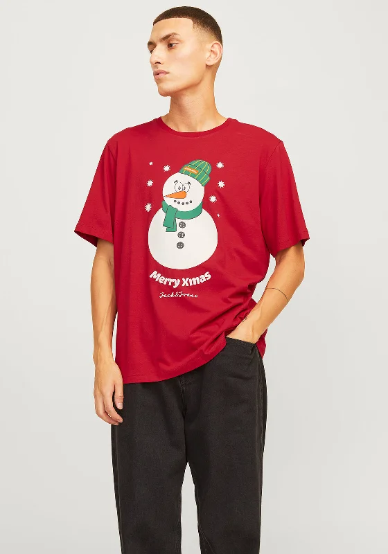 Jack & Jones Christmas Jolly T-Shirt, Red