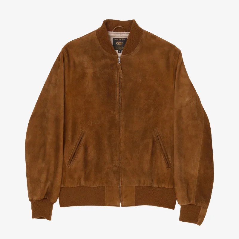 Suede Baseball Jacket