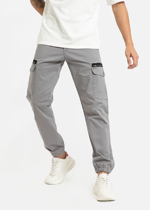 Pewter Gray Elasticated Cargo Pant