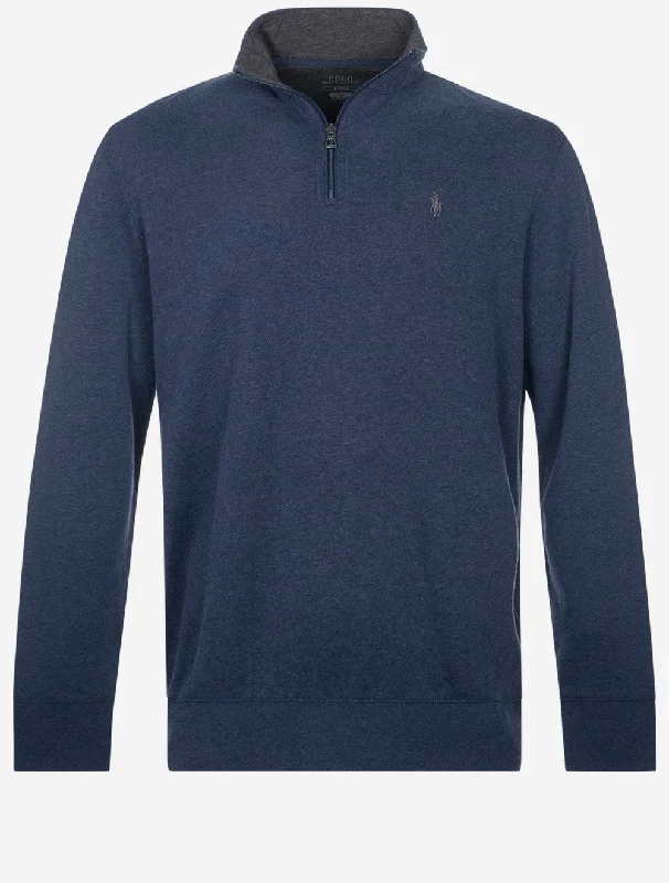 Double Knit Half Zip Jersey Navy