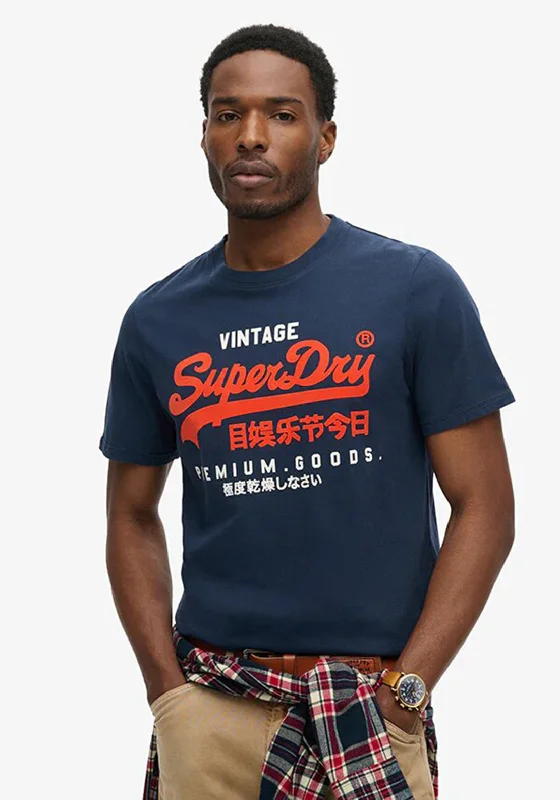 Superdry Duo Vintage Logo T-Shirt, Richest Navy