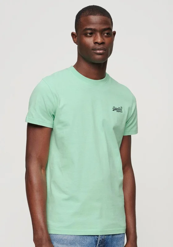 Superdry Essential Logo Embroidered T-Shirt, Spearmint Light Green