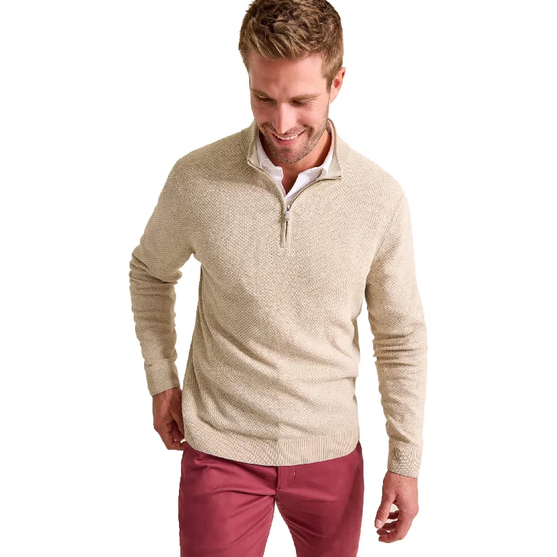 Tommy Bahama IslandZone Coolside Legend Half Zip Pullover Sweater - Rustic Linen