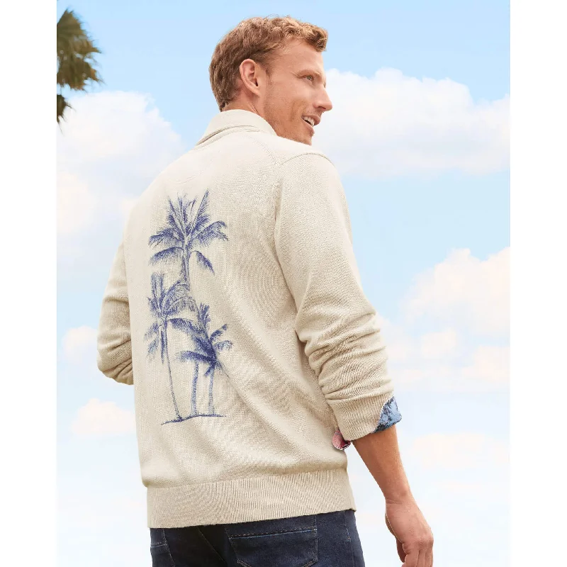 Tommy Bahama Palm Perfection Shawl Cardigan - Bleached Sand