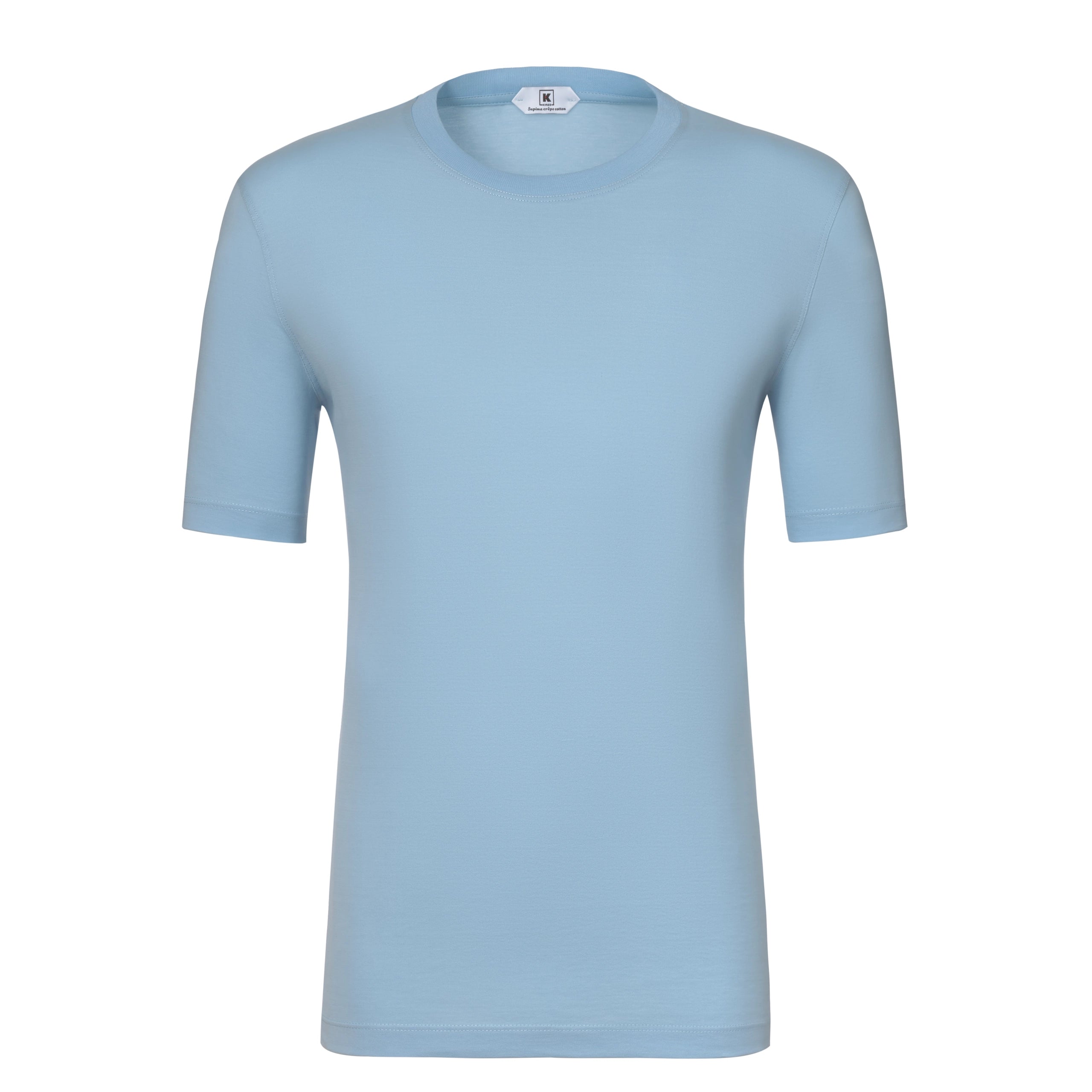 Stretch-Cotton T-Shirt in Light Blue