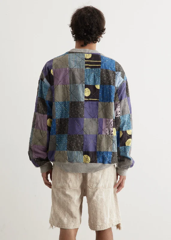 12/-Gradrelle SWT Knit x PROFILE RAINBOWY Quilt 2-Tone Sweater