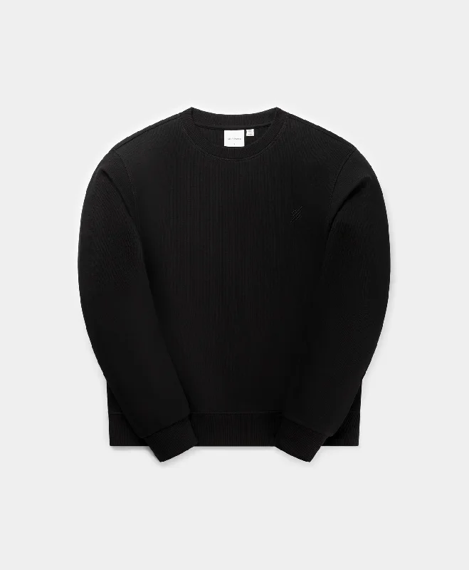 Black Mono Rib Sweater