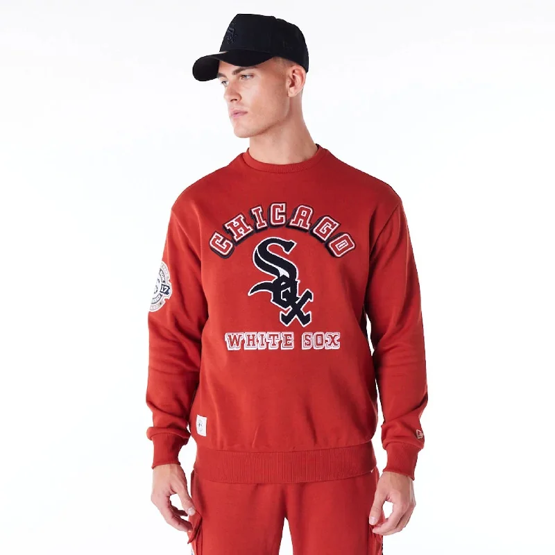 Chicago White Sox World Series Red Oversized Crew Neck Sweatshirt