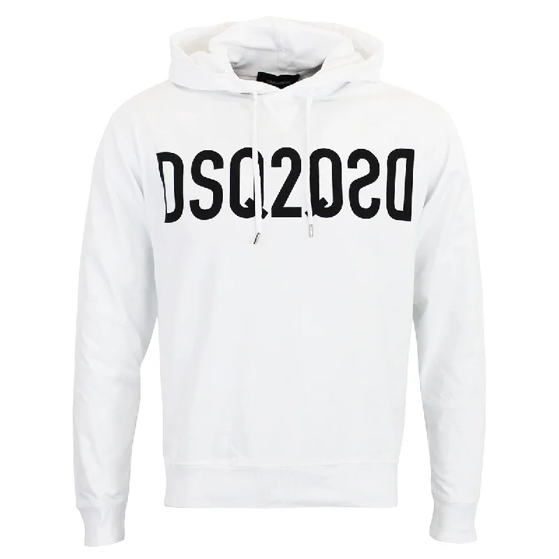 DSQUARED2 - DSQ2 Logo Hooded Sweatshirt in White