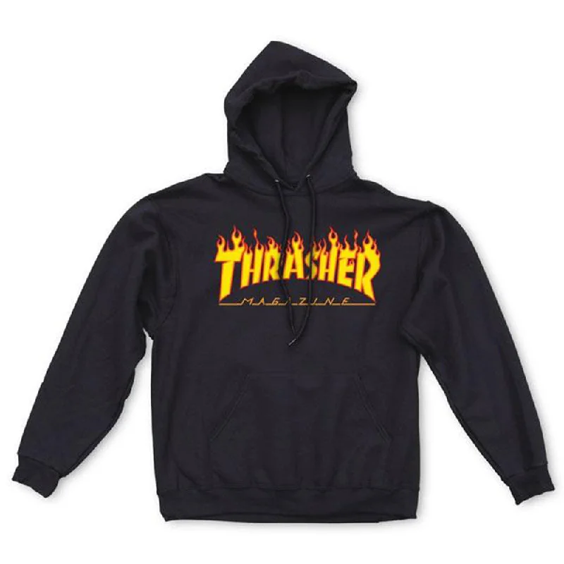 Thrasher - Flame Youth Hoodie Black