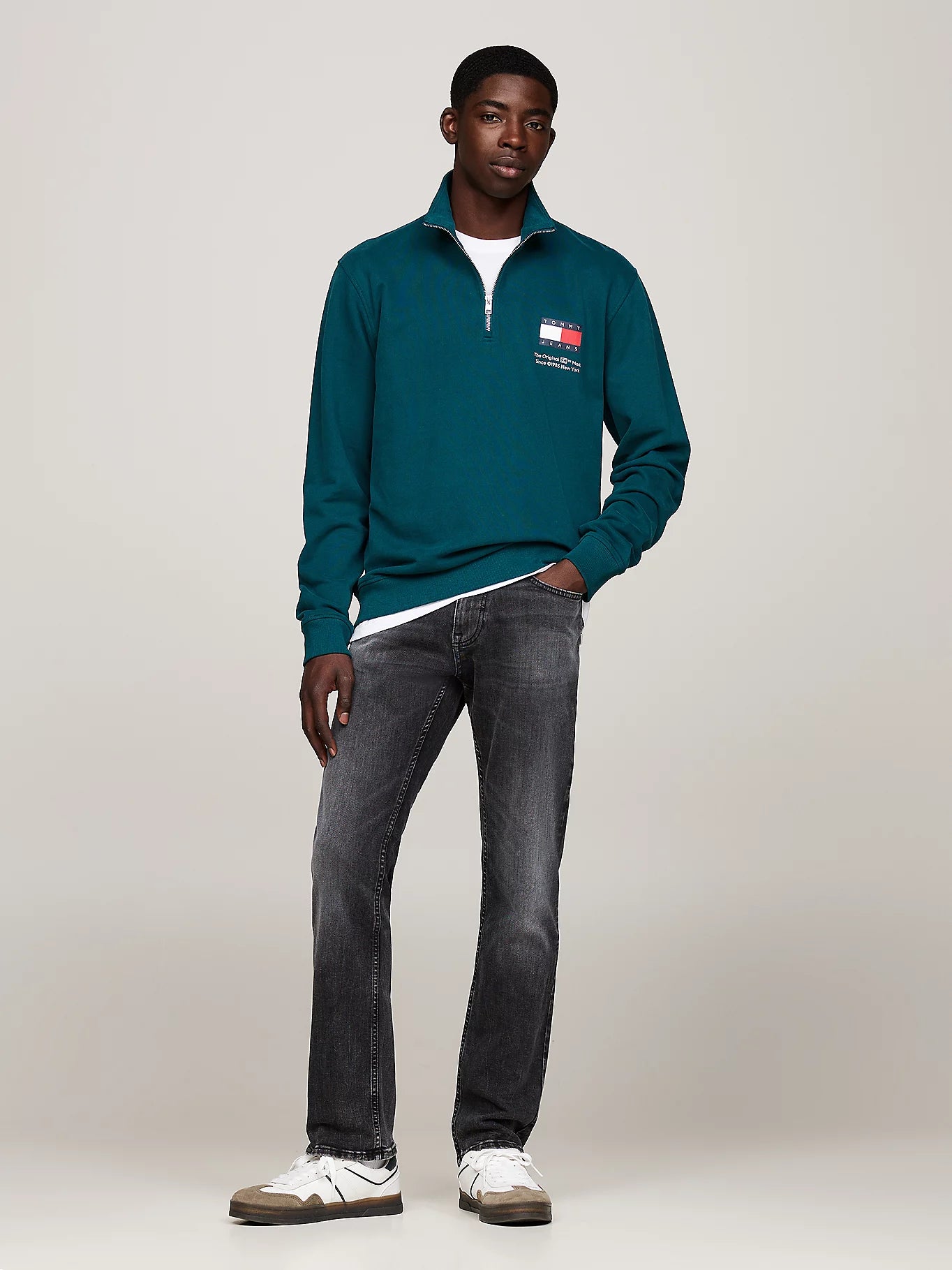 Logo Half-Zip Sweatshirt in Seawater