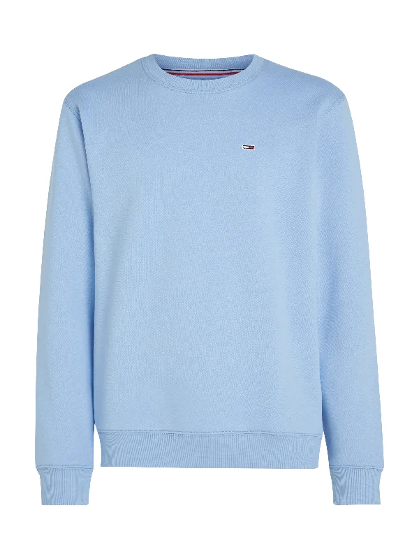 Flag Patch Fleece Sweatshirt in Blue